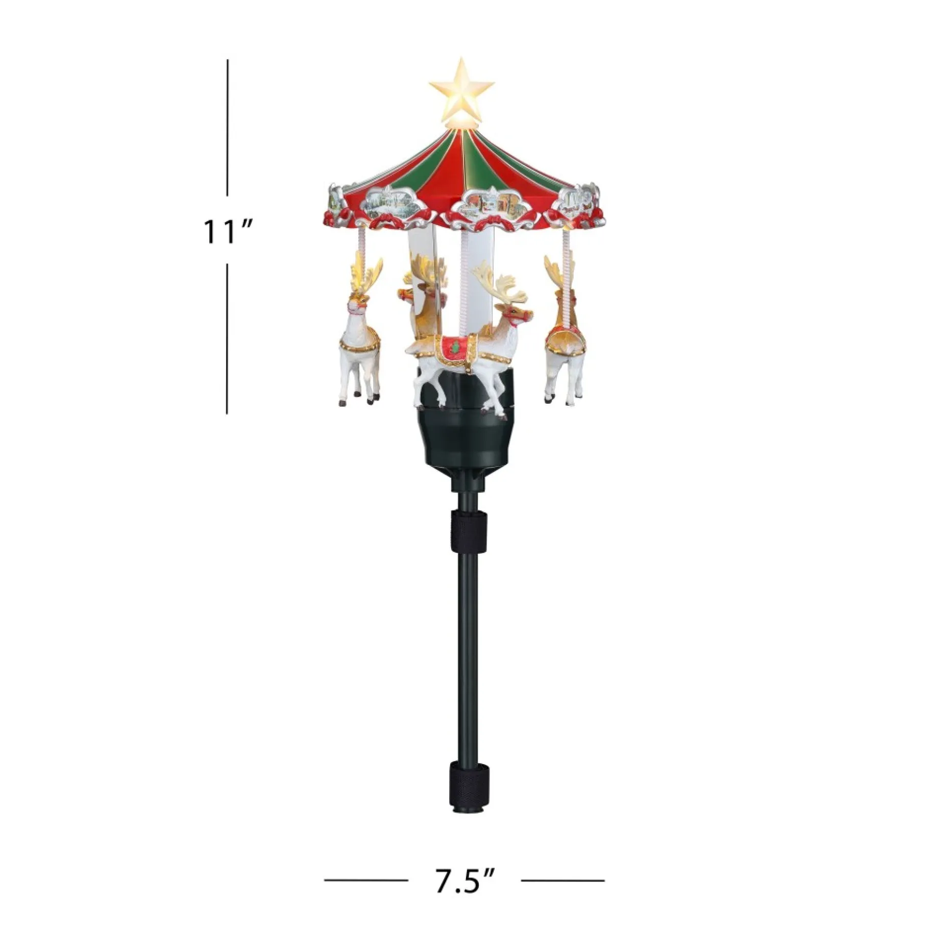 Shop 11" Animated Carousel Tree Topper Carousels