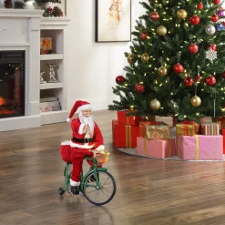 Store 23" Animated Cycling Santa Musical Decor