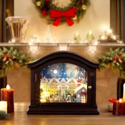 New 12" Animated Mantel Music Box Music Boxes