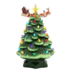 Best Sale 14" Animated Nostalgic Ceramic Tree - Santa's Sleigh Character Trees