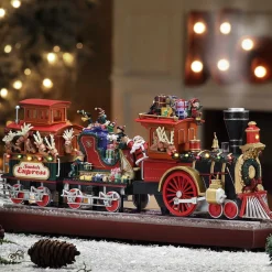New 16.75" Animated Santa's Express Trains & Trucks