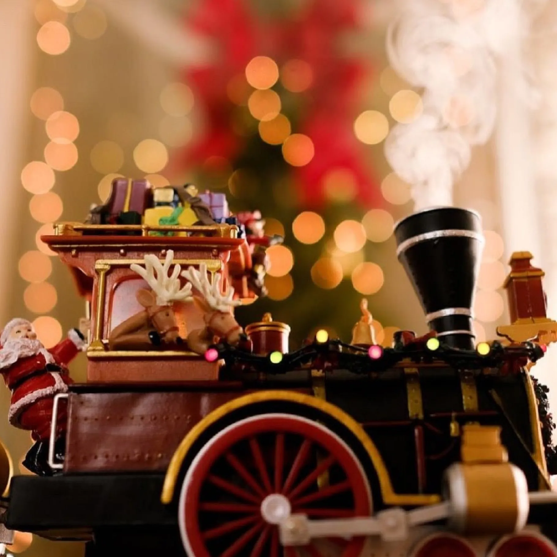 New 16.75" Animated Santa's Express Trains & Trucks