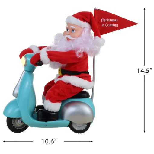 Best Sale 14.5" Animated Scootin' Santa Musical Decor