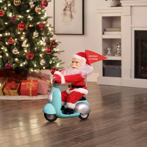 Best Sale 14.5" Animated Scootin' Santa Musical Decor