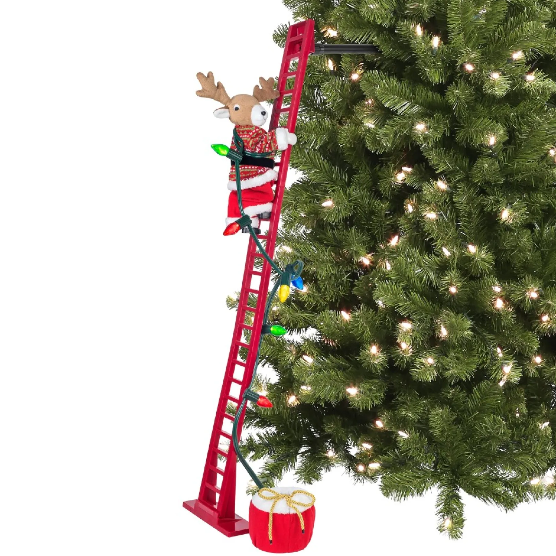 Cheap 43" Animated Super Climbing Reindeer Musical Decor