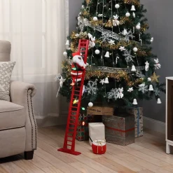 Sale 43" Animated Super Climbing Black Santa Super Climbers