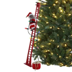 New 43" Animated Super Climbing Sculpted Black Santa Super Climbers