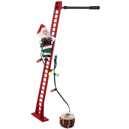 Best 43" Animated Super Climbing Plaid Santa Super Climbers
