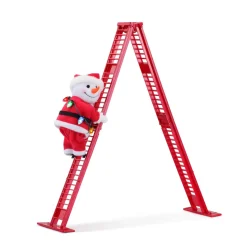 Cheap 17" Animated Tabletop Climbing Snowman Musical Decor
