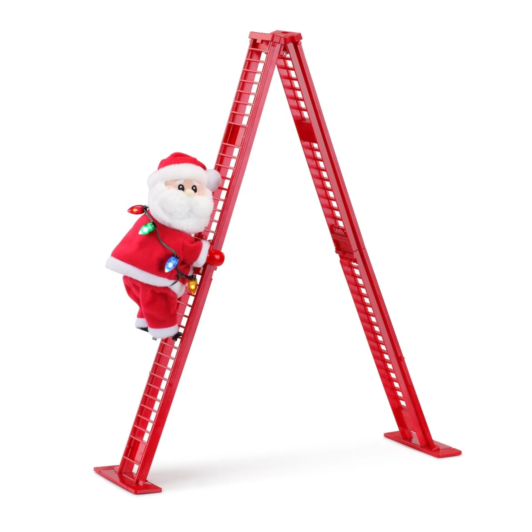Outlet 17" Animated Tabletop Climbing White Santa Climbers