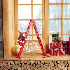 Clearance 17" Animated Tabletop Climbing Reindeer Climbers