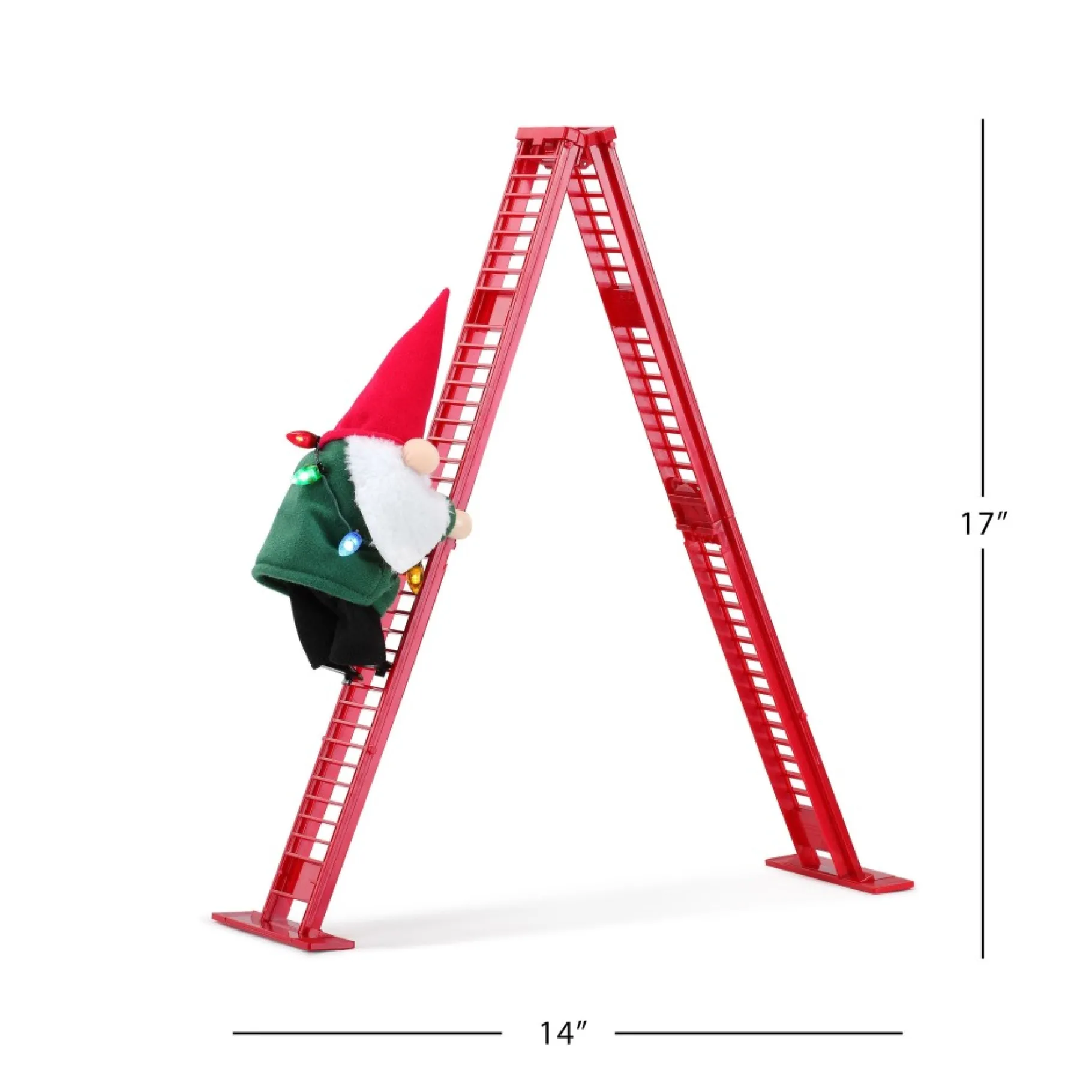 Clearance 17" Animated Tabletop Climbing Gnome Climbers