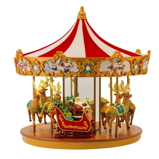 Hot 12" Animated Very Merry Carousel Carousels