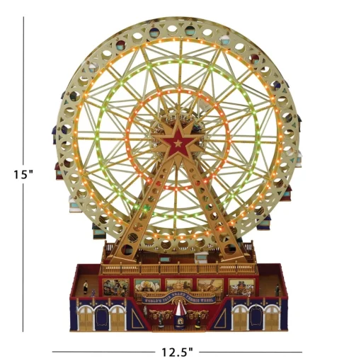 Best Sale 15" Animated World's Fair Grand Ferris Wheel Musical Decor