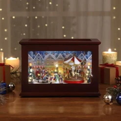Online 13" Heirloom Christmas Music Box Music Boxes