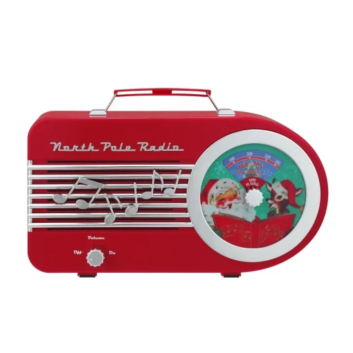 Clearance 10.5" North Pole Radio Musical Decor