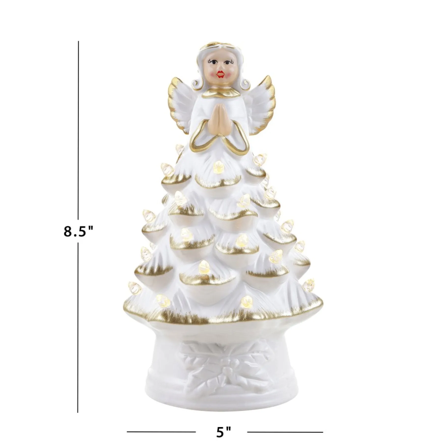 Best Sale 8.5" Nostalgic Ceramic Angel Tree Character Trees