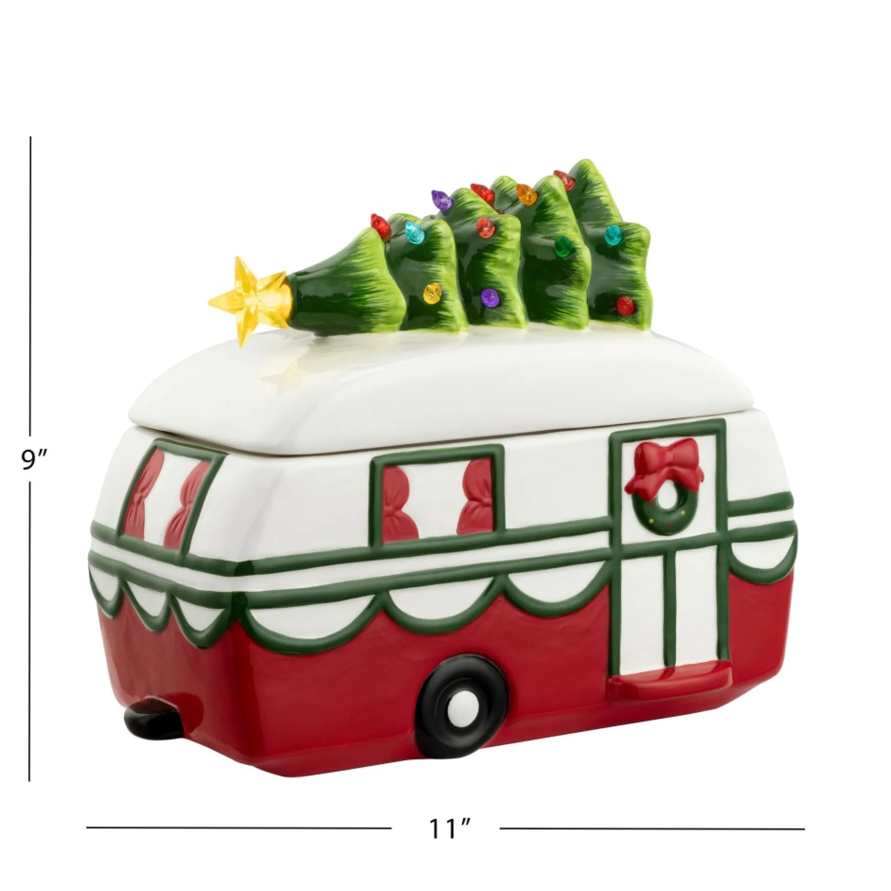 Sale 11" Nostalgic Ceramic Lit Camper Cookie Jar Cookie Jars