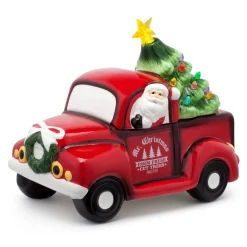 Best 10.5" Nostalgic Ceramic Lit Truck Cookie Jar Cookie Jars