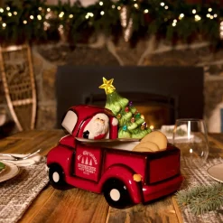 Best 10.5" Nostalgic Ceramic Lit Truck Cookie Jar Cookie Jars