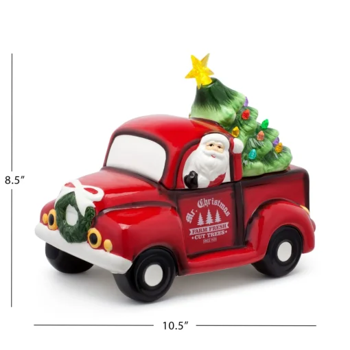 Best 10.5" Nostalgic Ceramic Lit Truck Cookie Jar Cookie Jars