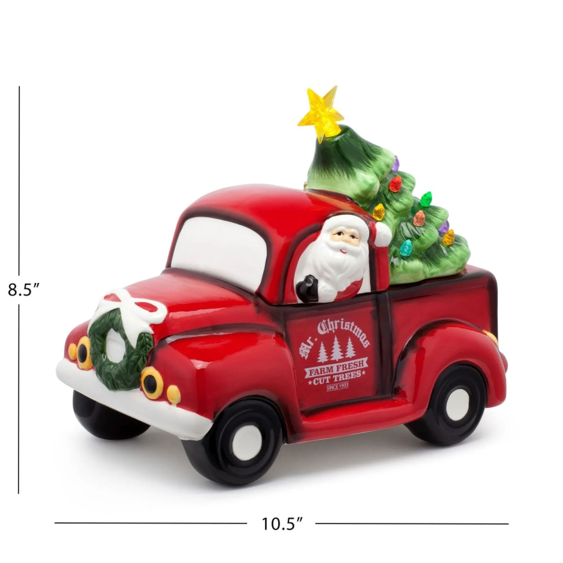 Best 10.5" Nostalgic Ceramic Lit Truck Cookie Jar Cookie Jars
