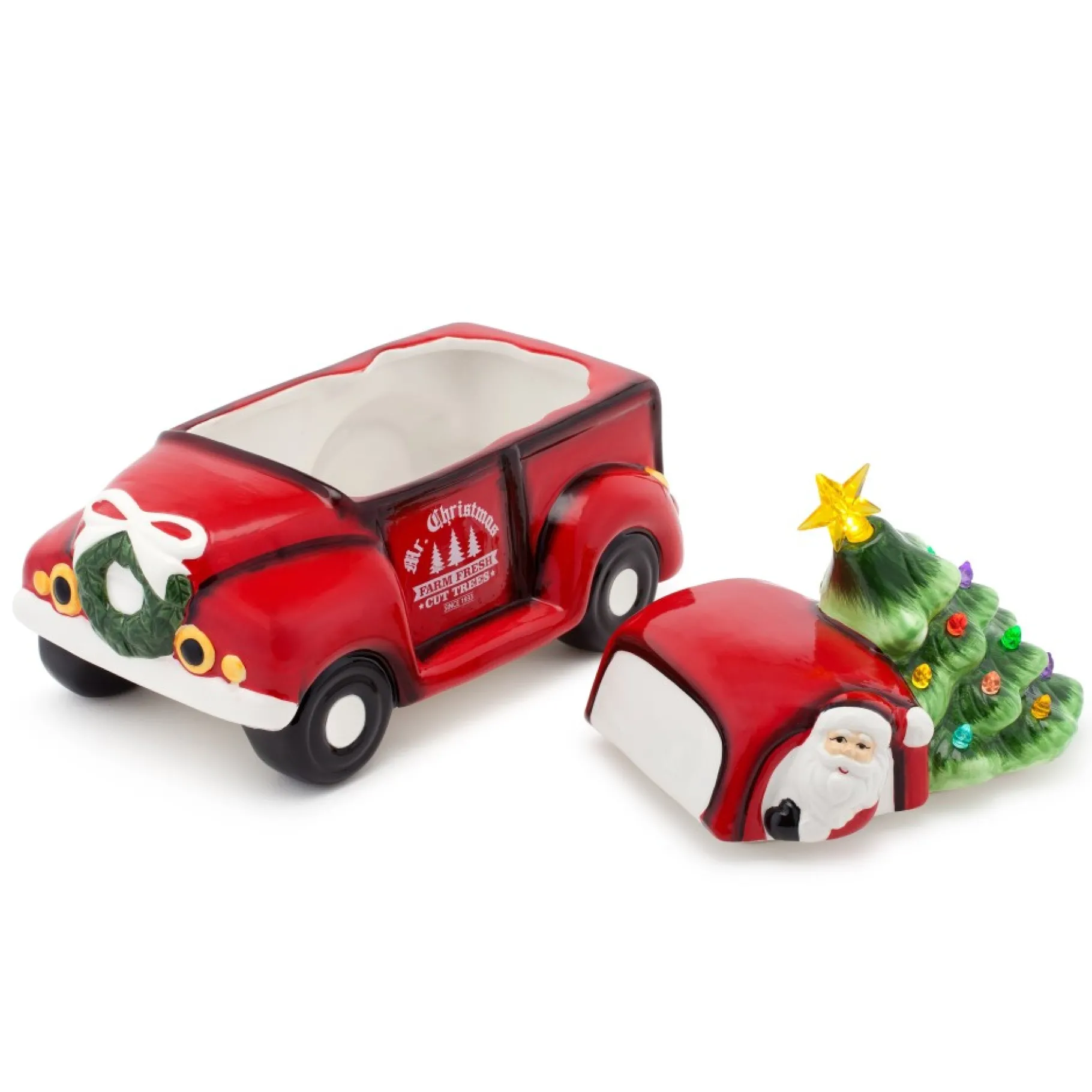 Best 10.5" Nostalgic Ceramic Lit Truck Cookie Jar Cookie Jars