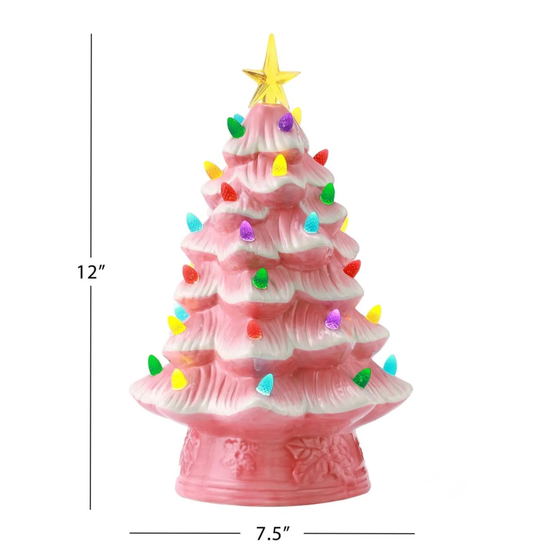 Cheap 12" Nostalgic Ceramic Tree - Pink Pink Ceramic Trees