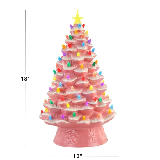 Cheap 18" Nostalgic Ceramic Tree - Pink Pink Ceramic Trees