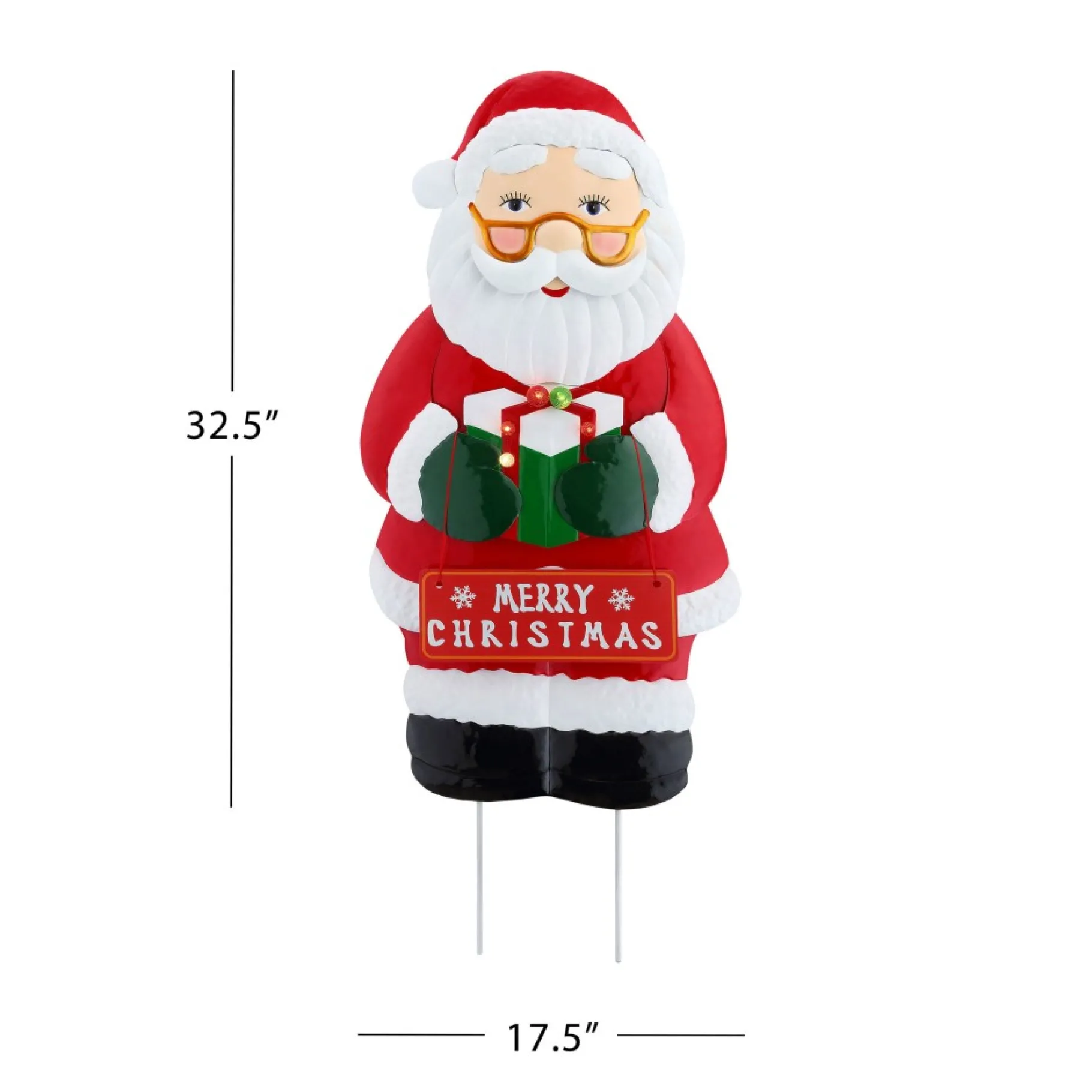 Cheap 32.5" Outdoor Metal Santa Sign Signs