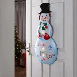 Clearance 32" Outdoor Metal Snowman Sign Signs