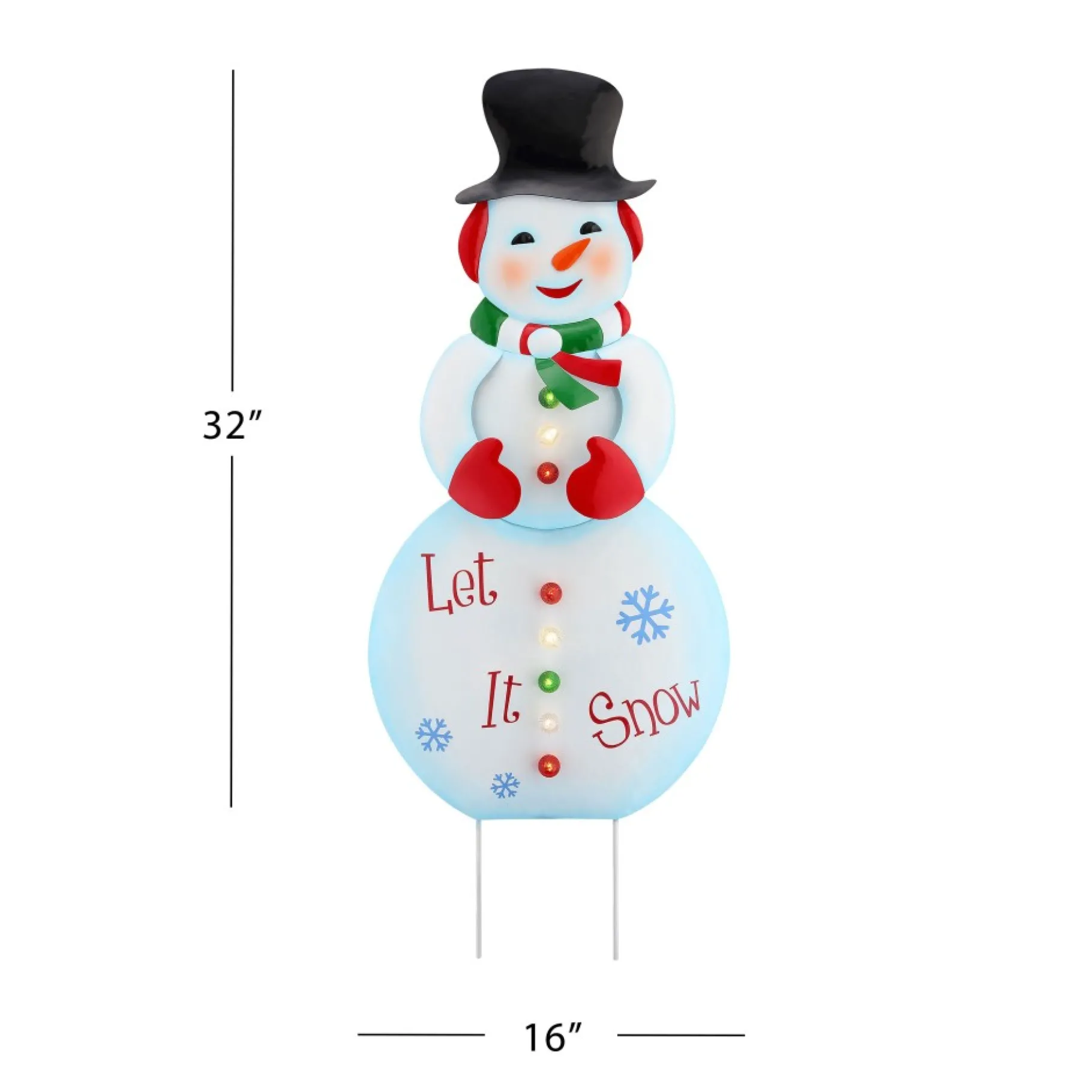 Clearance 32" Outdoor Metal Snowman Sign Signs