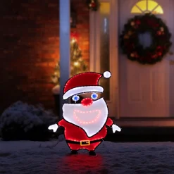 Store 36.75" Outdoor Singing Santa Musical Outdoor