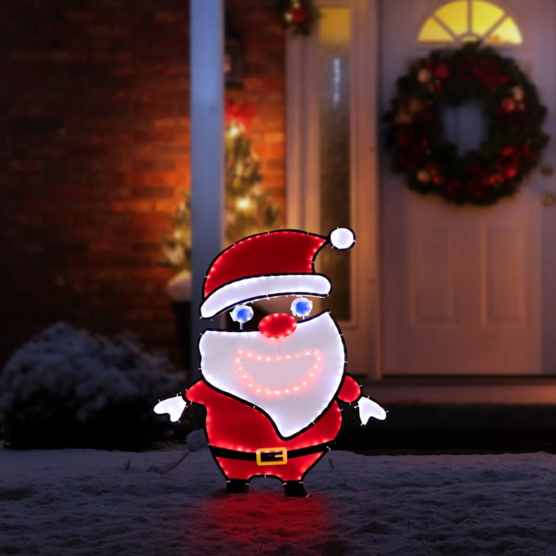 Store 36.75" Outdoor Singing Santa Musical Outdoor