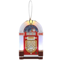 Best 4.9" Retro Jukebox Ornament - White Musical Decor