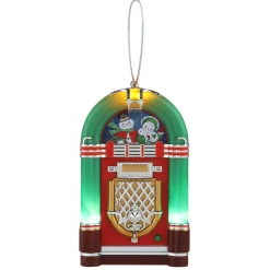 New 4.9" Retro Jukebox Ornament - Green Ornaments