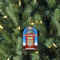 Cheap 4.9" Retro Jukebox Ornament - Blue Ornaments