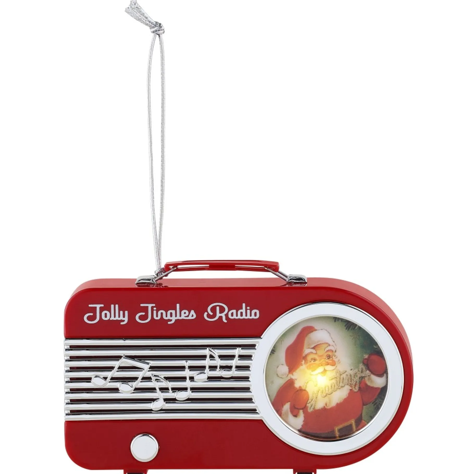 Best Sale 4.75" Retro Radio Ornament - Red Ornaments