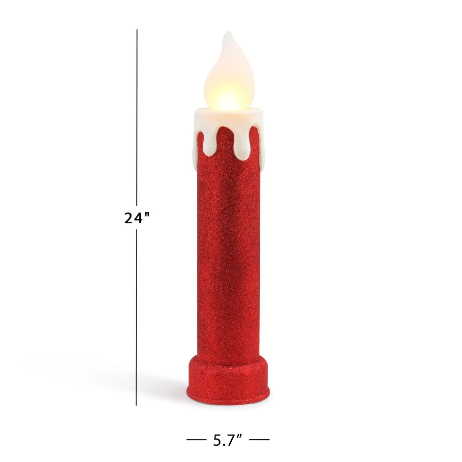 Cheap 24" Set Of 2 Blow Mold Candles - Red Blow Molds