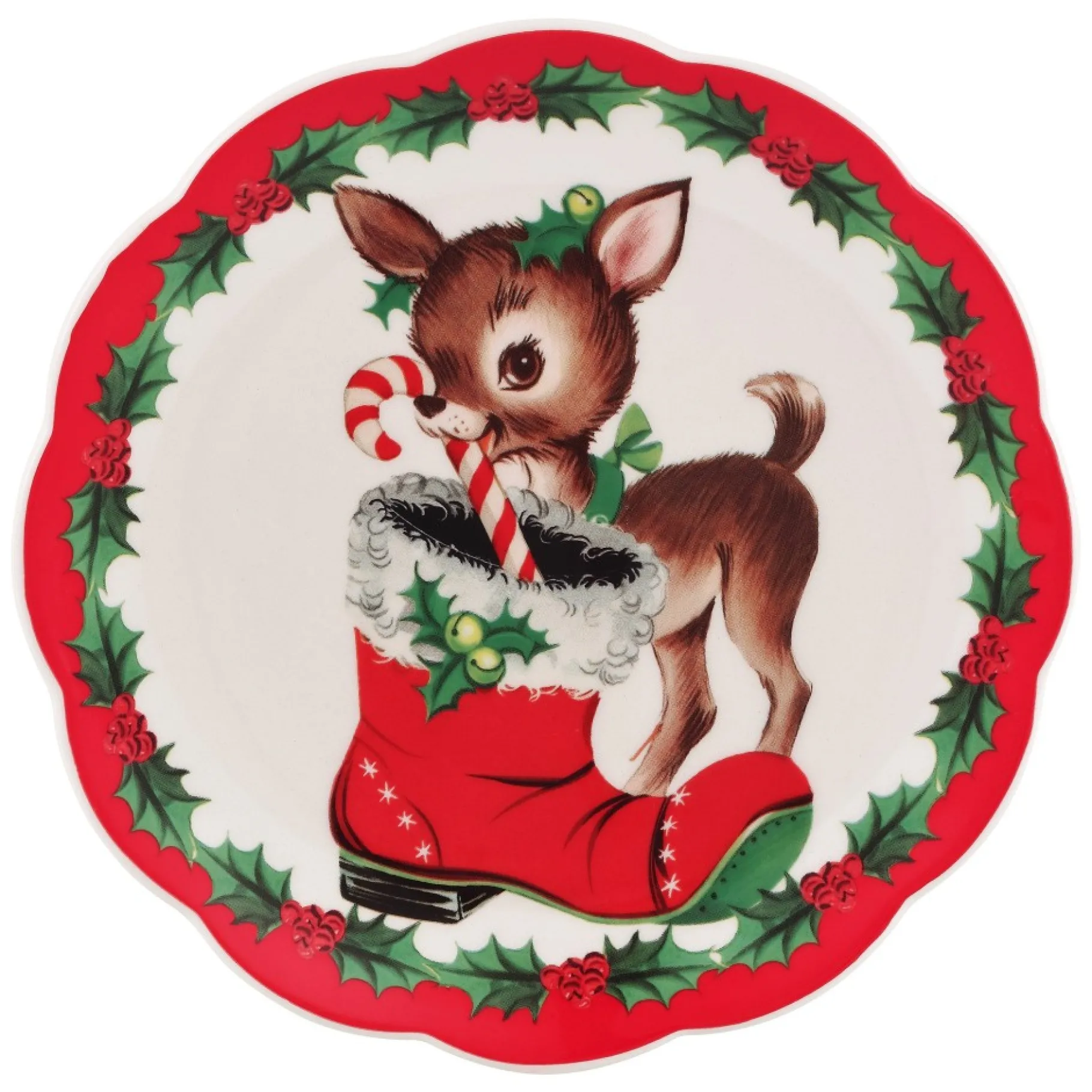 Fashion 8.5" Set Of 4 Nostalgic Ceramic Plates Plates & Platters