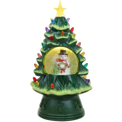 Cheap 12.5" Snow Globe Nostalgic Tree - Snowman Character Trees