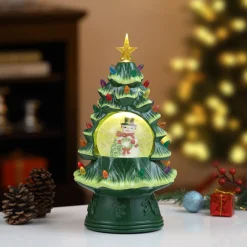 Cheap 12.5" Snow Globe Nostalgic Tree - Snowman Character Trees