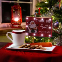 Flash Sale Night Before Christmas Milk And Cookies Serving Set Plates & Platters