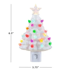 Flash Sale Nostalgic Ceramic Tree Nightlight - White Night Lights