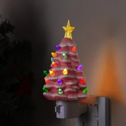 Discount Nostalgic Ceramic Tree Nightlight - Pink Night Lights
