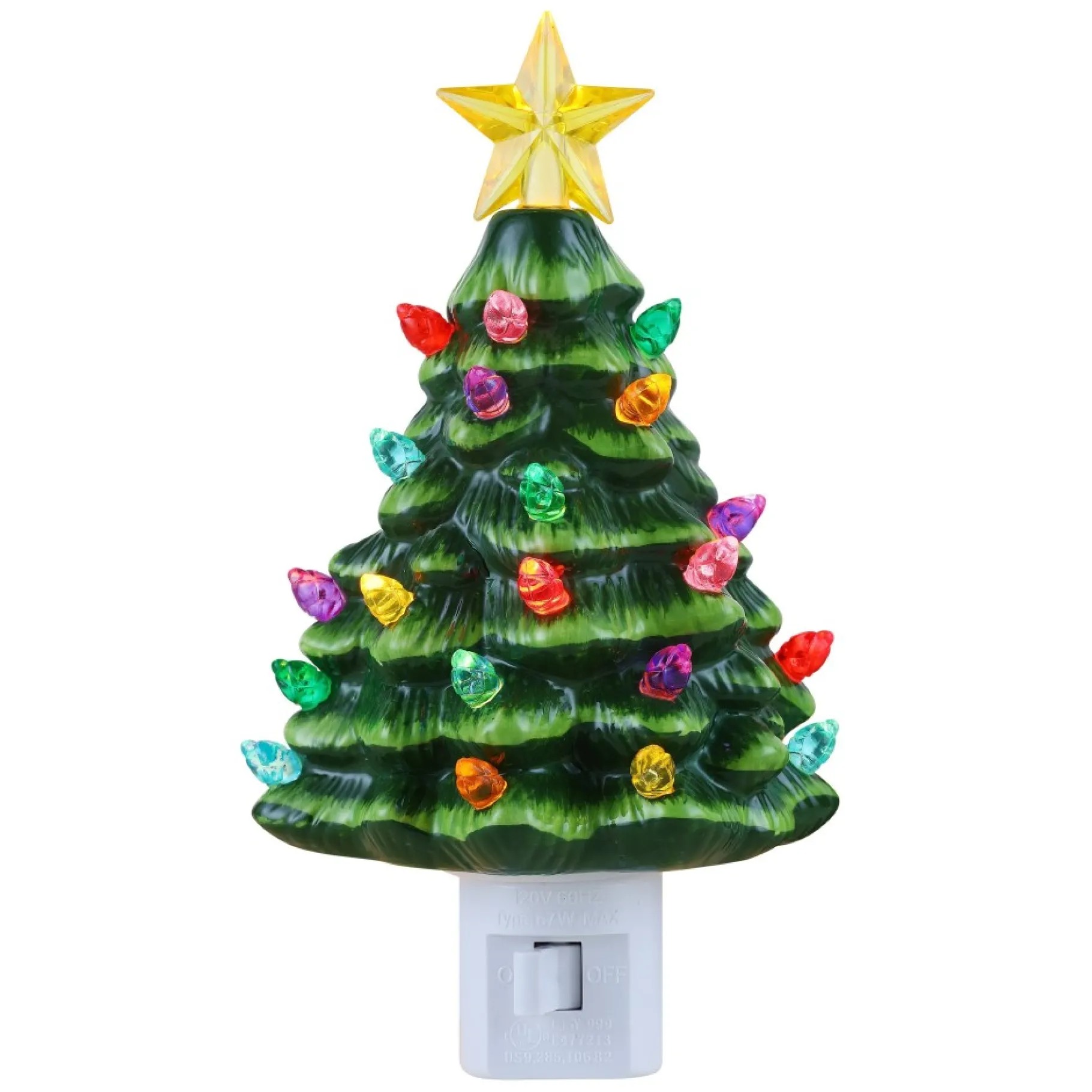 Clearance Nostalgic Ceramic Tree Nightlight - Green Night Lights