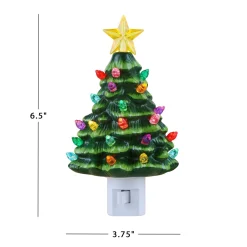 Clearance Nostalgic Ceramic Tree Nightlight - Green Night Lights