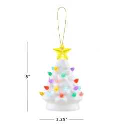Best Set Of 3 Nostalgic Ceramic Tree Ornaments - White Ornaments